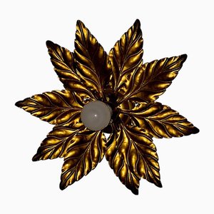 Vergoldete Mid-Century Florentiner Deckenlampe von Hans Kögl, 1960er
