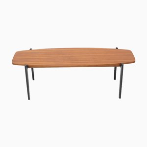Table Basse Rectangulaire avec Plateau en Teck, 1960s