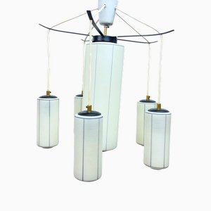 Kaskadenlampe mit 6 Glasschirmen, 1950er