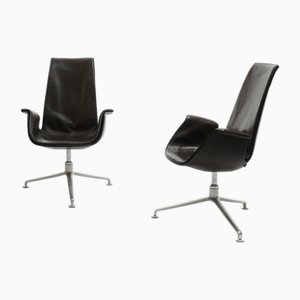 Leather Chairs FK 6725 by Preben Fabricius & Jørgen Kastholm for Walter Knoll / Wilhelm Knoll, Set of 2