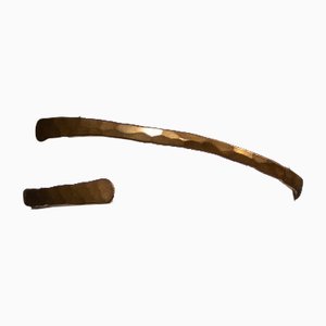 Brass Cuff Bracelet with Circles, 1980s