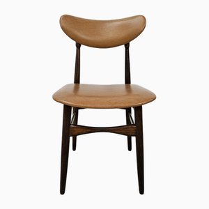 Chaise de Salle à Manger en Teck et Skaï, 1970s