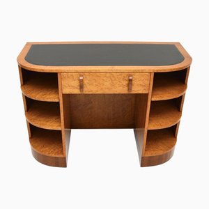 Bureau Art Déco en Érable et Cuir de Noyer, 1930