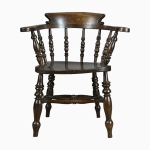 Fauteuil Victorien Antique en Orme, Angleterre, 1900s
