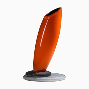 Vase Orange Série BAG de Barovier & Toso, Italie, Fin du 20ème Siècle