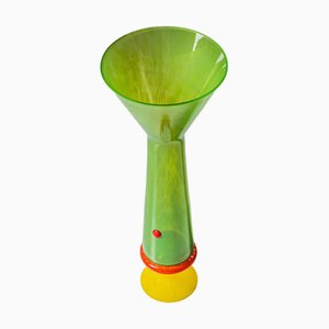 Vase Série BAG Vert de Barovier & Toso, Italie, Fin du 20ème Siècle