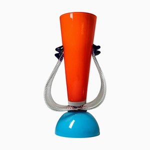 Vase Série BAG Rouge et Bleu de Barovier & Toso, Italie, Fin du 20ème Siècle