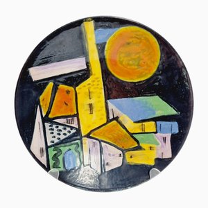 Piatto da parete industriale, anni '70