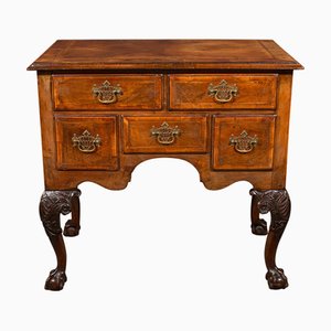 Lowboy Antique Georgian Revival en Noyer, Angleterre, 1910