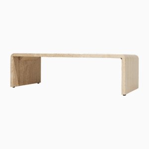 Travertine U Coffee Table, 1970s