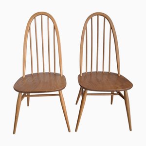 Mid-Century Windsor Quaker Dining Chairs in Light Elm by Lucian Ercolani for Ercol, 1960, Set of 2