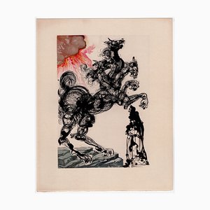 Salvador Dali, Cerberus, 1964, Gravure sur bois originale