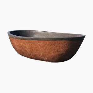 Large High Clay Bathtub by Studio Loho