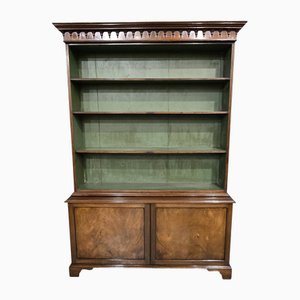 Mahogany Open Bookcase on Cupboard, 1880s