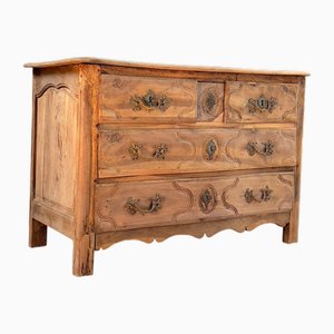 Commode à Tiroirs Parisienne en Noyer, 19ème Siècle