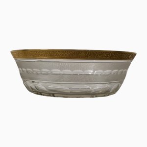 Large Splendid Series Bowl in Crystal from Moser, 1940s