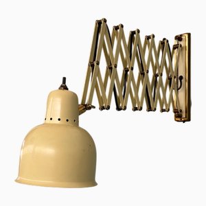 Ausziehbare italienische Vintage Wandlampe aus Metall, 1960er