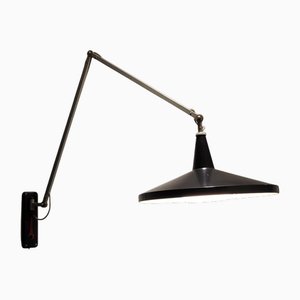 Schwarze Modell 4050 Panama Lampe von Wim Rietveld für Gispen, 1955