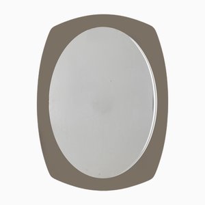 Vintage Wall Mirror in Grey Smoked Glass from Veca, 1970s