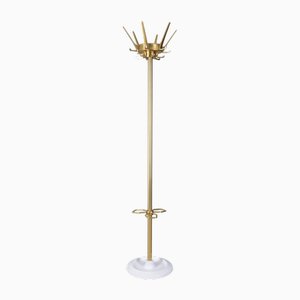 Italian Floor Coat Stand in Gilt Brass, 1960s