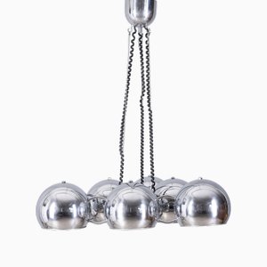 Lustre en Métal Chrome par Goffredo Reggiani pour Reggiani, 1970s