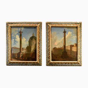 Antonio Joli, Vues de Rome Paysage, 1740, Huile sur Toile
