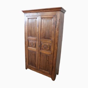 Antique Wardrobe in Poplar Wood, 1800s