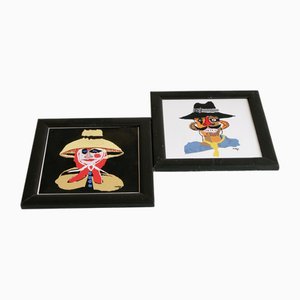 Carrelage Vintage de Collection par César Manrique, 1980s, Set de 2