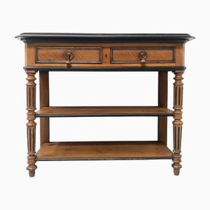 Console Napoléon III en Noyer et Placage de Noyer, 19ème Siècle