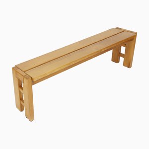 Panca in olmo di Maison Regain, anni '60