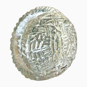 Round Glass Flush Mount, 1990s
