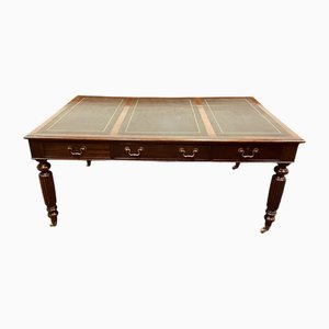 Bureau anglais en Acajou et Cuir