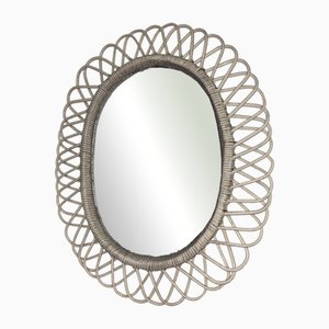 Mid-Century Wicker Mirror, 1960s