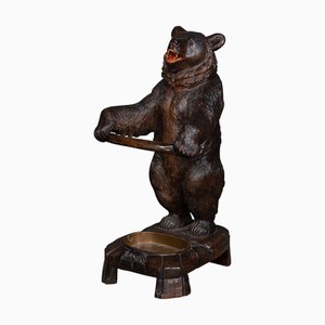 Portabastone antico con orso della Foresta Nera, Svizzera, XX secolo