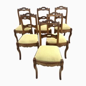 Chaises Style Louis Philippe en Merisier, 19ème Siècle, Set de 6