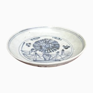 Chinese Ming Dynasty Blue and White Porcelain Plate