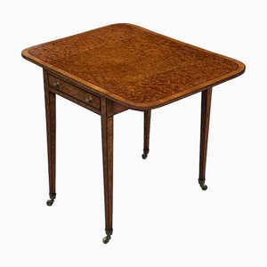 Table George III Pembroke Marquetée d'Amboyna, 1790s