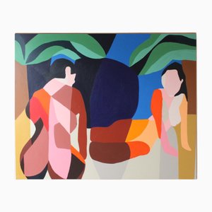 Bodasca, Femmes nues à l'ombre, Acrylique sur Toile