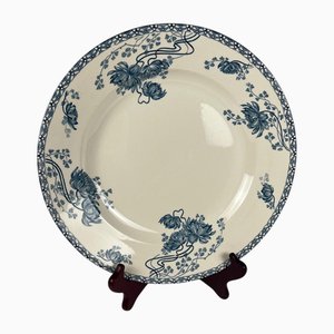Grand Plat Royat Rond Bleu de U&C Sarreguemines, 1879-1918