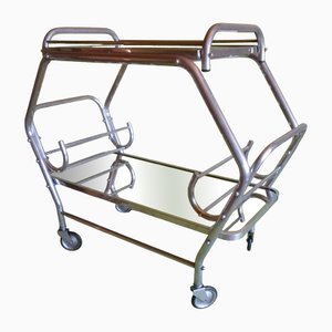 Carrito de té Bauhaus Art Déco con bandeja extraíble, años 30