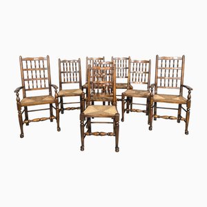 Chaises de Salle à Manger de Lancashire, 1920s, Set de 8