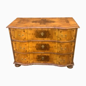 Commode à Tiroirs Baroque en Noyer Clair, 1760s
