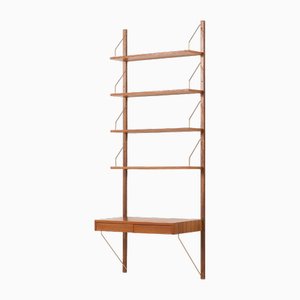 Console Murale Mid-Century en Teck dans le style de Poul Cadovius, 1970s