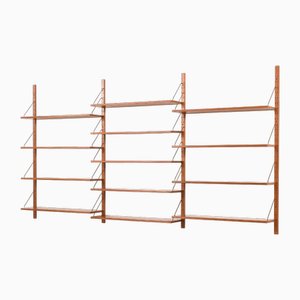Mid-Century Danish Wide Teak Wall Unit in the style of Poul Cadovius, 1960s