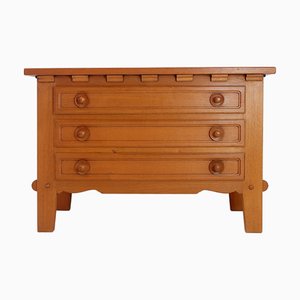Commode à 3 Tiroirs en Chêne par Guillerme, 1980s