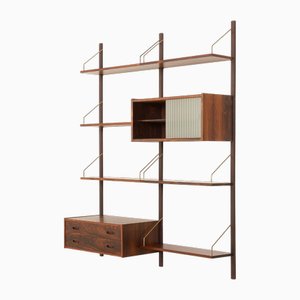 Mid-Century Danish Rosewood Wall Unit by Preben Sorensen for Randers Møbelfabrik, Denmark, 1960s