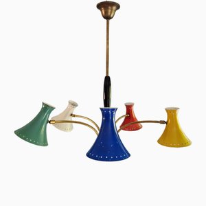 Vintage Italian Articulated Diabolo Chandelier, 1950s