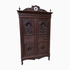 Armoire Antique en Châtaignier, Bretagne