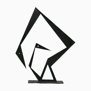 Black Sculpture, 1970s, Steel
