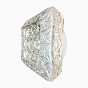 Square Glass Flush Mount, 1970s